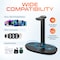 Delton 20X Wireless Computer Headset and Charging Stand Over the Head Bluetooth Headphone Auto Pair USB DHSWC120XD - alternate 3